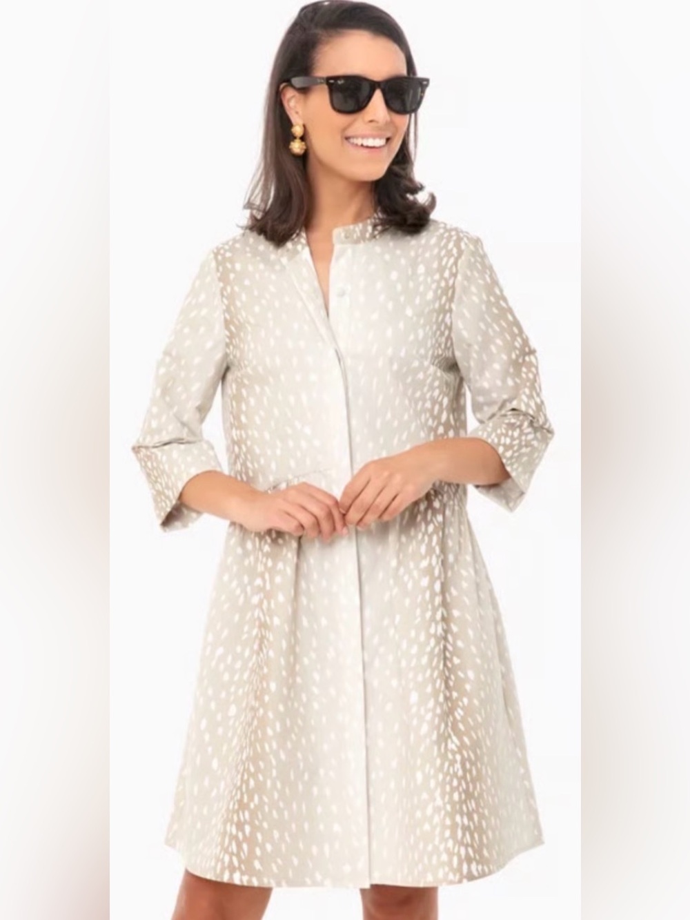 Tuckernuck Antelope print Royal Shirt Dress XS